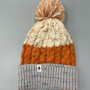 Smartwool Isto Retro Pom Beanie. Marmalade Hat. Merino Wool Blend Cap.